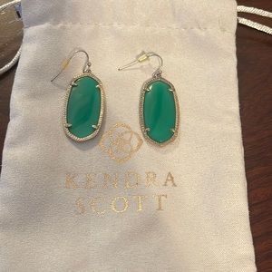 Green Kendra scott statement earrings